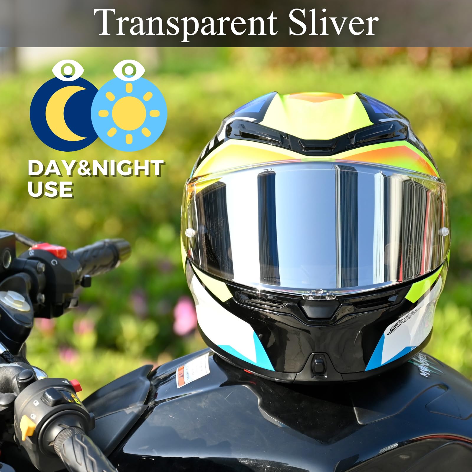 Logto Compatible With K6S Visor K6 Face Shield Replacement Tinted Visor Helmet Accessories (Transparent Sliver)