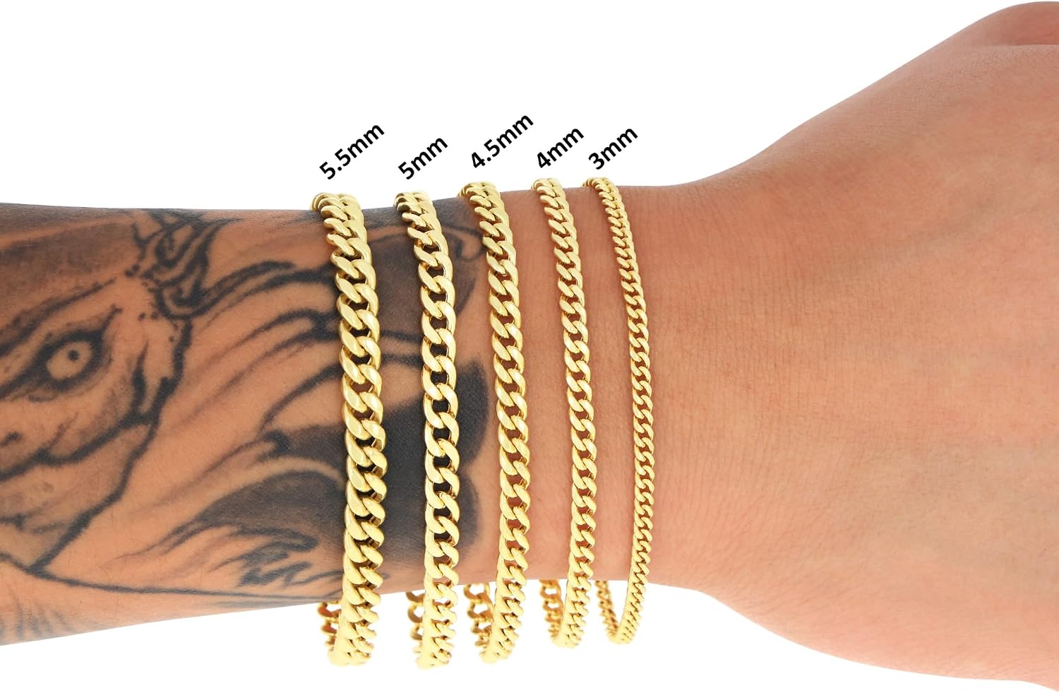 Nuragold 10K Real Yellow Gold Miami Cuban Link Chain Bracelet 7"-9" (3mm-13mm) Italian Jewelry for Men & Women