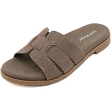 Meik Mangni Womens Flats Dressy Slide Sandals Comfortable Arch Support Sandals Fashion Open Toe Slip On Beach Sandals for Summer 2026