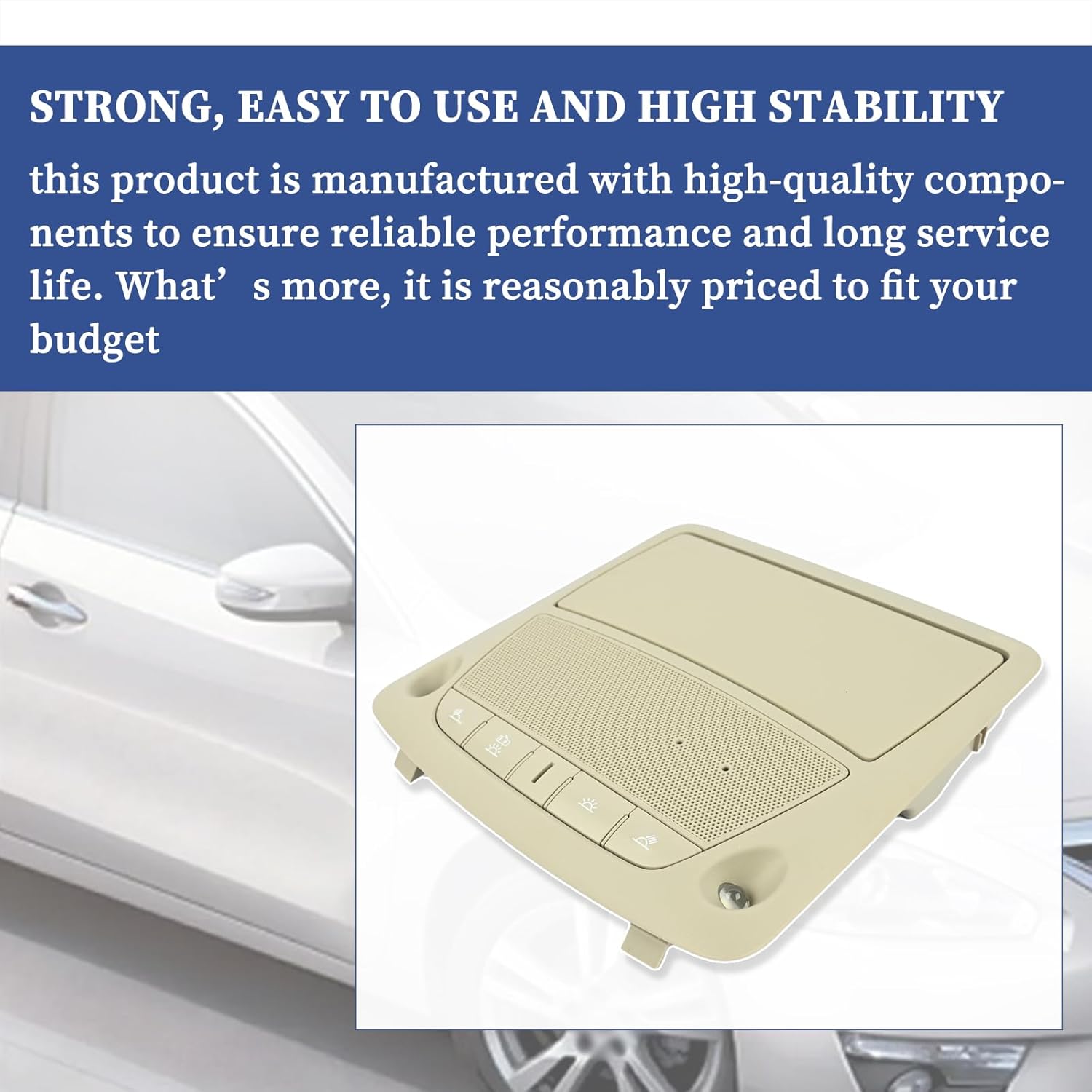 Car Interior Dome Light Overhead Map Reading Light Lamp 26430-C990D Compatible with Nissan Altima 2013-2018 Sentra 2013-2015 264308995D