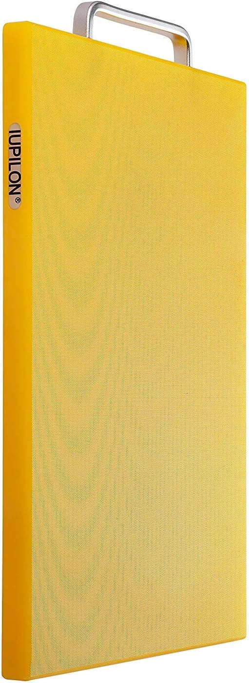 Iupilon Nonslip Thick Plastic Cutting Board with Handles - 7.87 x 11.81 Chopping Block (Yellow)