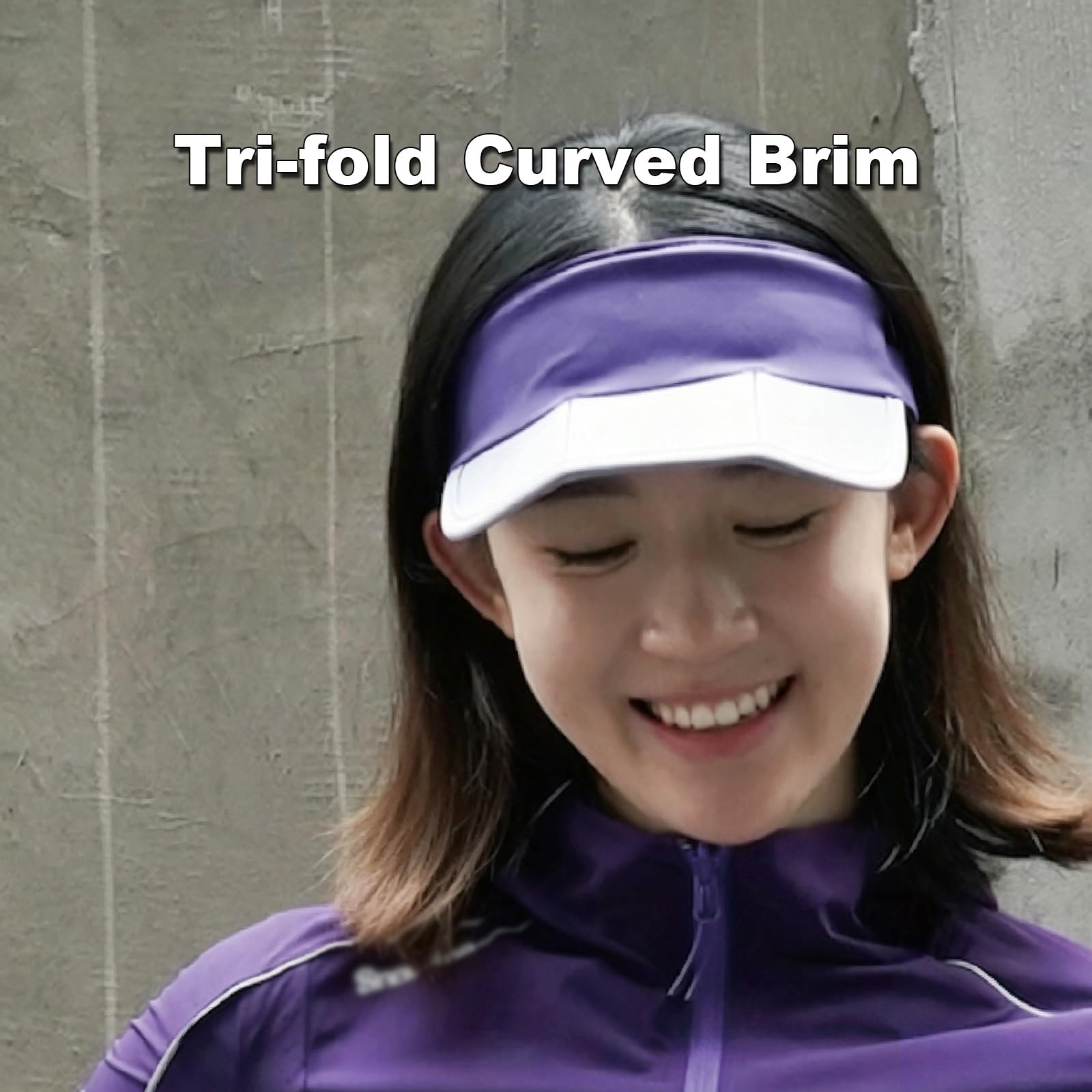 Pare-Soleil de Sport Pliable À Trois Panneaux, Chapeau D'extérieur en Maille Respirante À Bord Réglable, Idéal for Les Sports de Plein Air