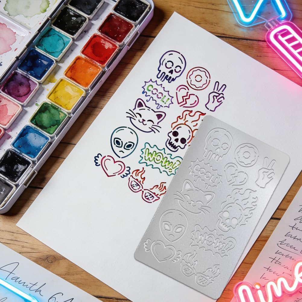 UNICRAFTALE Metal Stencils, Scrapbooking Craft Stencils for Card Making image 2