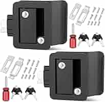 Black RV Paddle Entry Door Lock Latch Handle Knob Deadbolt NEW Camper Trailer - Foto 6