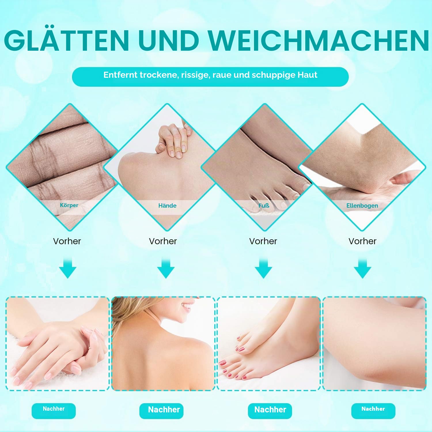 Paraffinbad für Hände und Füße, Professioneller Schnellheiz-Wachserwärmer 265W 2000mL mit 4x200g Paraffinwachs und Zubehör Blau-Weiß