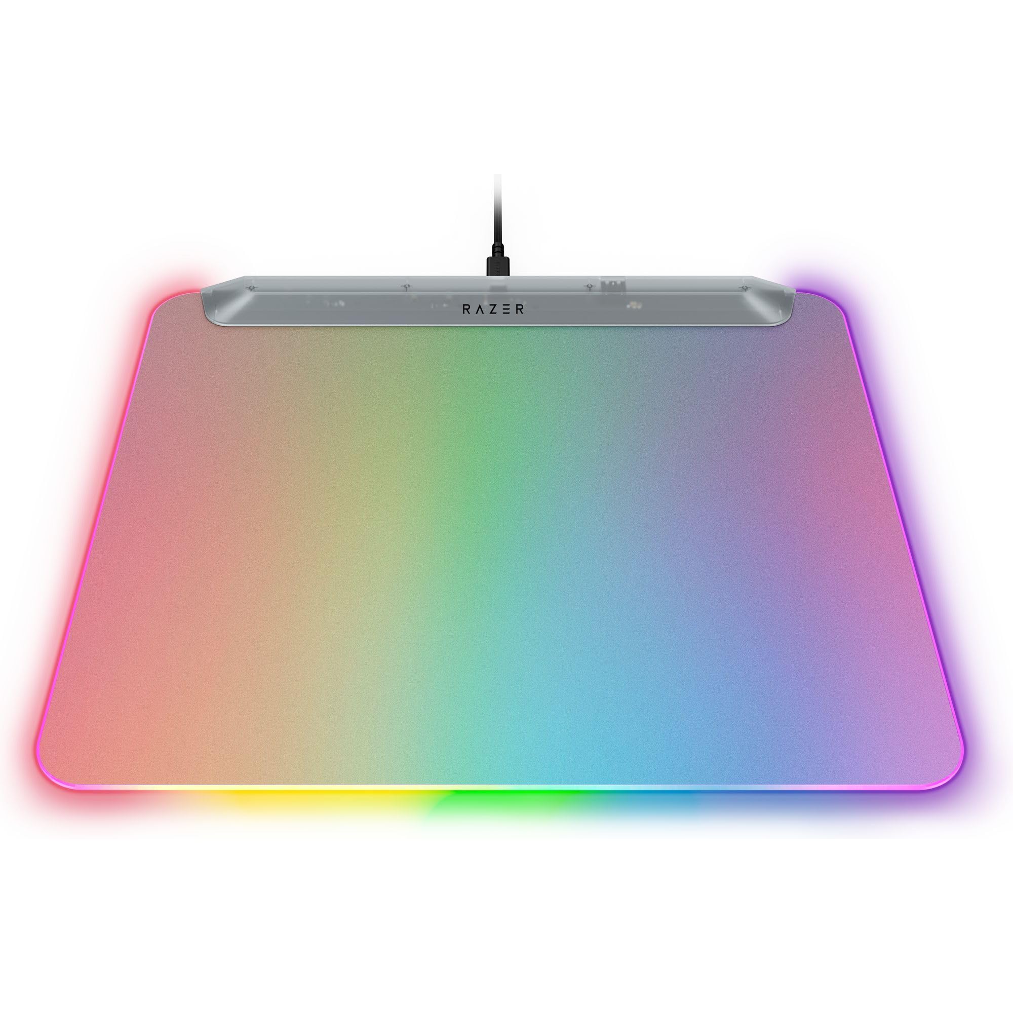 Razer Firefly V2 Pro Phantom White - Alfombrilla para ratón Gaming Totalmente iluminada RGB - Superficie microtexturizada - Base Antideslizante - USB-Hub - 360 x 278 mm | Edición Phantom White