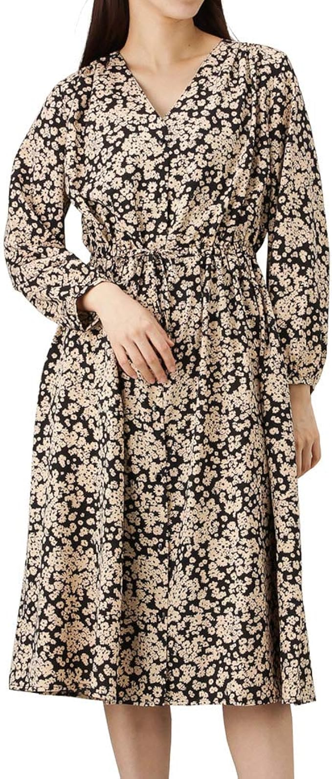 Amazon Co Jp ワンピース 長袖 ワンピ レディース 2wayワンピース 総柄 前開き 羽織り 6 7112 2mh 小花柄 M 服 ファッション小物 Amazon Co Jp ワンピース 長袖 ワンピ レディース 2wayワンピース 総柄 前開き 羽織り 6 7112 2mh 小花柄 M 服 ファッション小物