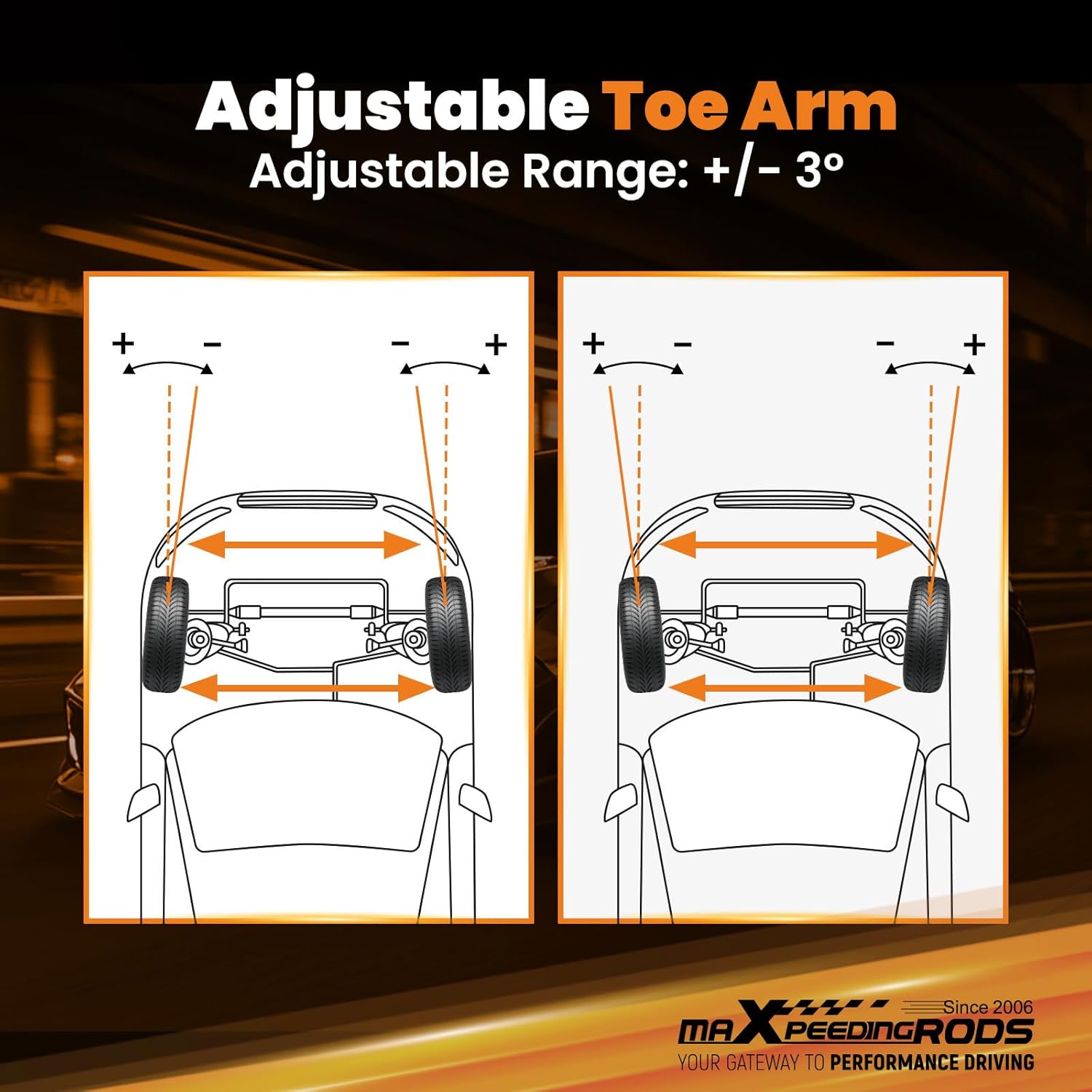maXpeedingrods Adjustable Rear Toe Arms for Honda Accord 2018-2022, for Honda Civic/CRV 2016-2025, for Acura Integra Type-S DE5 2023+