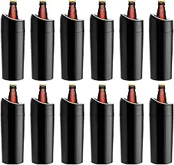 Porta Garrafa Térmico Camisinha Para Cerveja 1l Litrão 12pçs (PRETO)