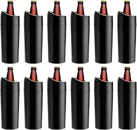 Porta Garrafa Térmico Camisinha Para Cerveja 1l Litrão 12pçs (PRETO)