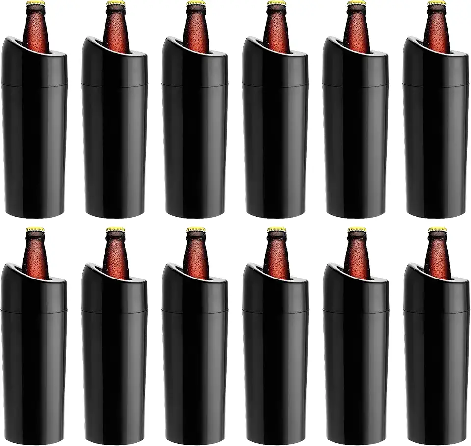 Porta Garrafa Térmico Camisinha Para Cerveja 1l Litrão 12pçs (PRETO)
