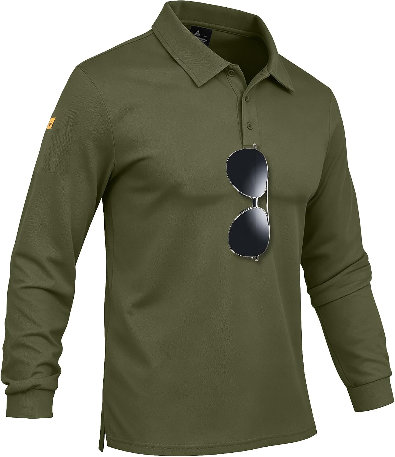 ZITY Men's Polo Shirts Tactical Lightweight Moisture Wicking Long Sleeve Golf Sports Performance Shirts Work Tee