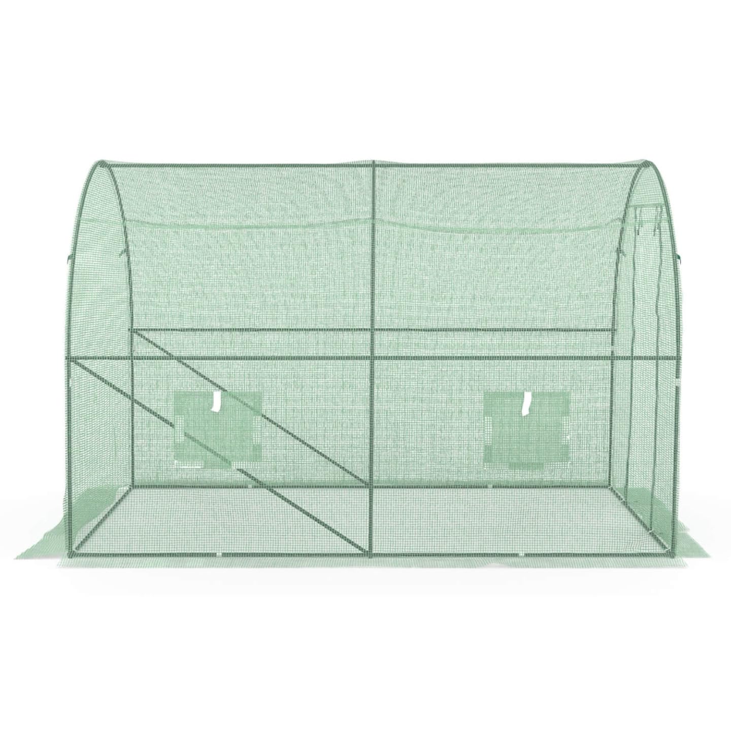 IDMarket - Bâche de Rechange pour Serre de Jardin Tunnel 6m² 3 x 2 x 2 m Anti-UV avec Porte et fenêtres Roma Verte