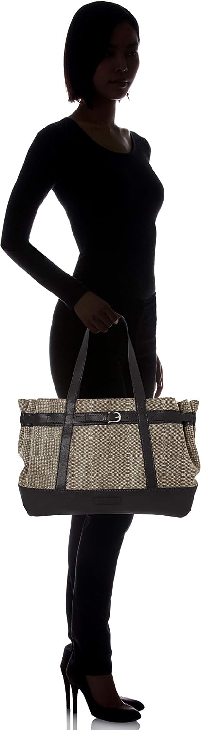 Vessetta Leather & Canvas Shoulder Bag