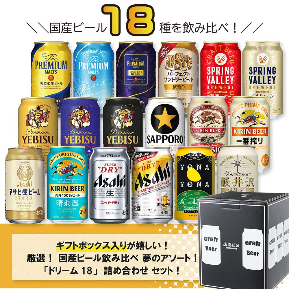 Amazon.co.jp: 春 お祝い 逸酒創伝 国産ビール飲み比べ 夢のアソート