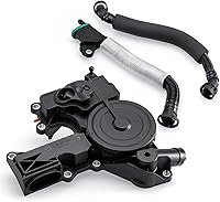 Vista 1 de Válvula PCV - Separador de aceite de válvula de ventilación del cárter del motor con kit de manguera de respiradero compatible con Audi A3, A4, A5