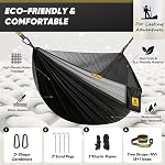 Camping Hammock with Mosquito Net, 500 lbs Portable Hammock with Tree Straps,2-in-1 Double/Single Travel hammocks Tent for Outside/Indoor/Backpacking/Beach-Black&Grey