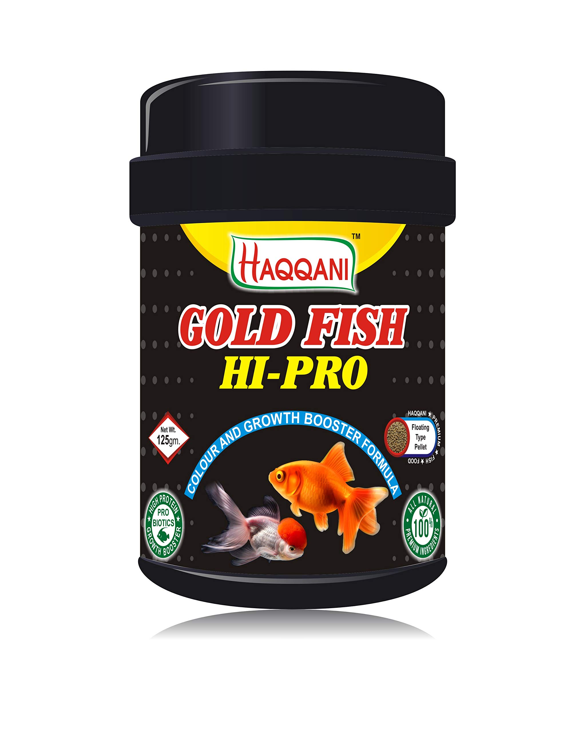 Haqqani Goldfish Hi Pro Fish Food | Color and Growth Enhancer | Goldfish Food for Aquarium| (125 Gram)