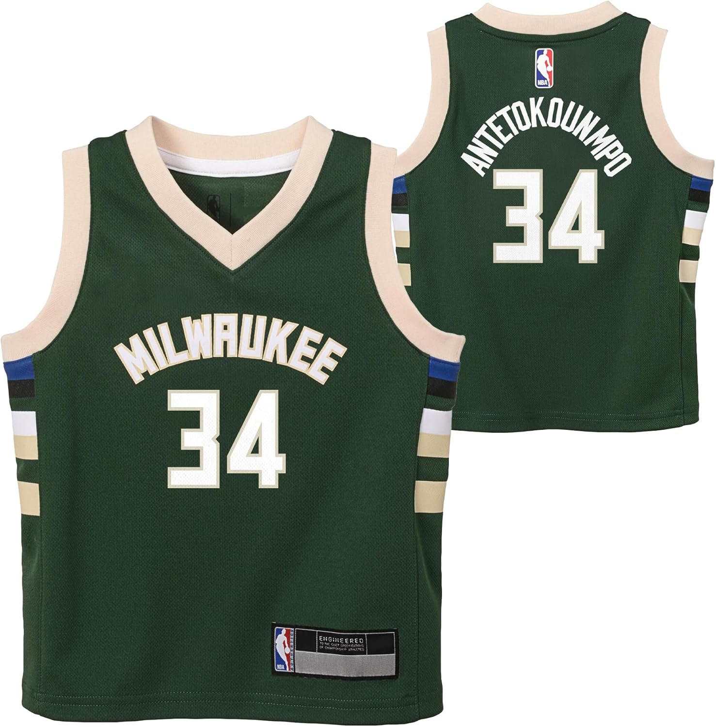 Giannis Antetokounmpo Milwaukee Bucks Green #34 Infants Toddler Team Color Home Swingman Jersey
