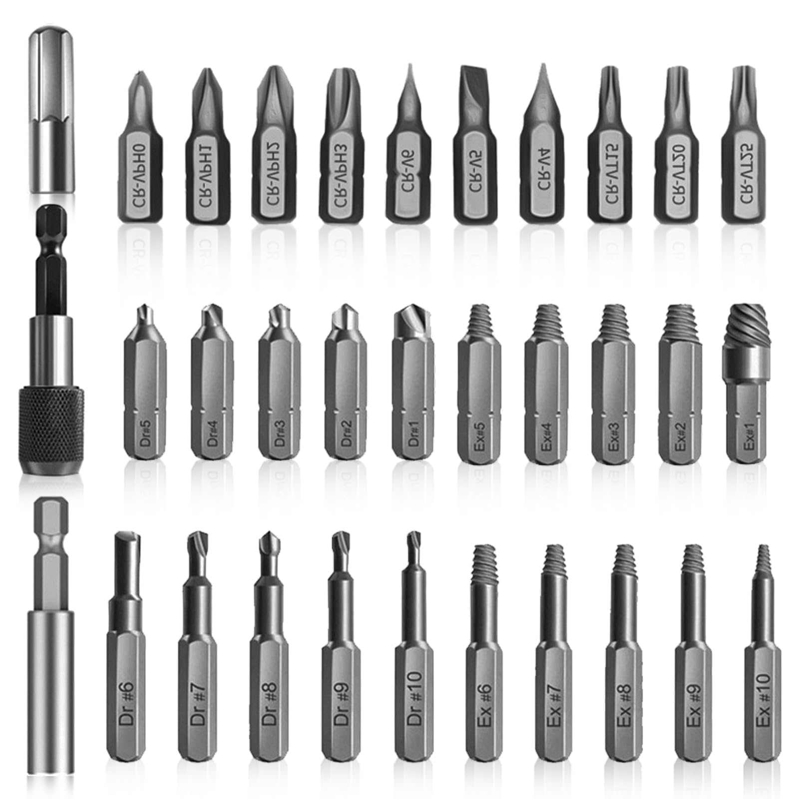 33 PCS Easy Out Bolt Extractor Set