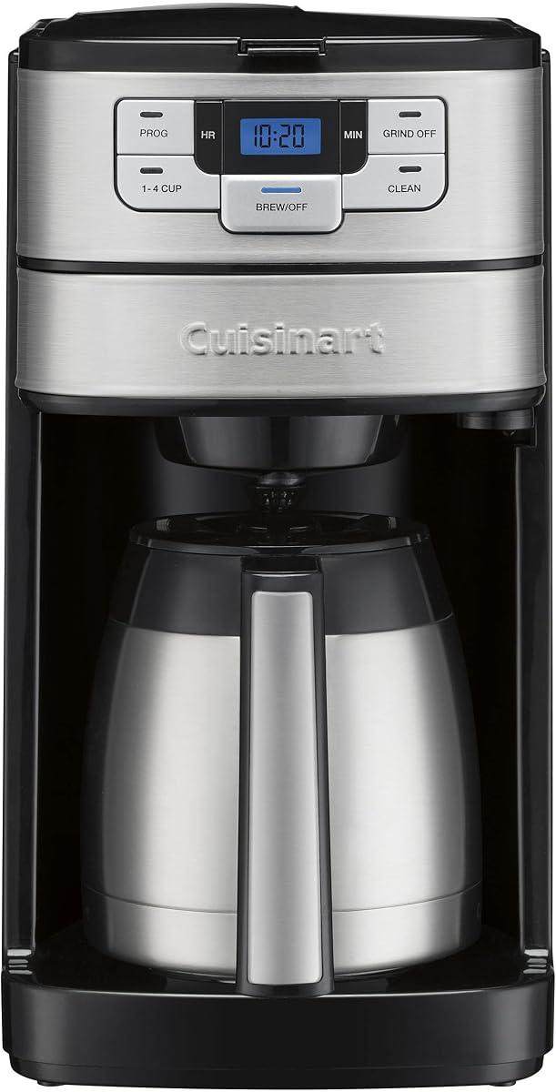 Cafetera automática para moler y preparar de 10 tazas con molinillo de cuchillas, máquina de café programable Carafe de vidrio con configuración de 1-4 tazas, pausa de preparación, opción de molienda, DGB-450NAS, acero negro/inoxidable | Molinillo de cuchillas, máquina de café programable Carafe de vidrio con configuración de 1-4 tazas, pausa de preparación, opción de molienda, DGB-450NAS