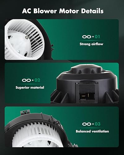 Vista 794 de SCITOO 700188 Reemplazo del motor del ventilador HVAC con jaula de ventilador para Toyota Tacoma 2005-2015, reemplazo OE - 87103-04043, 87103-04044