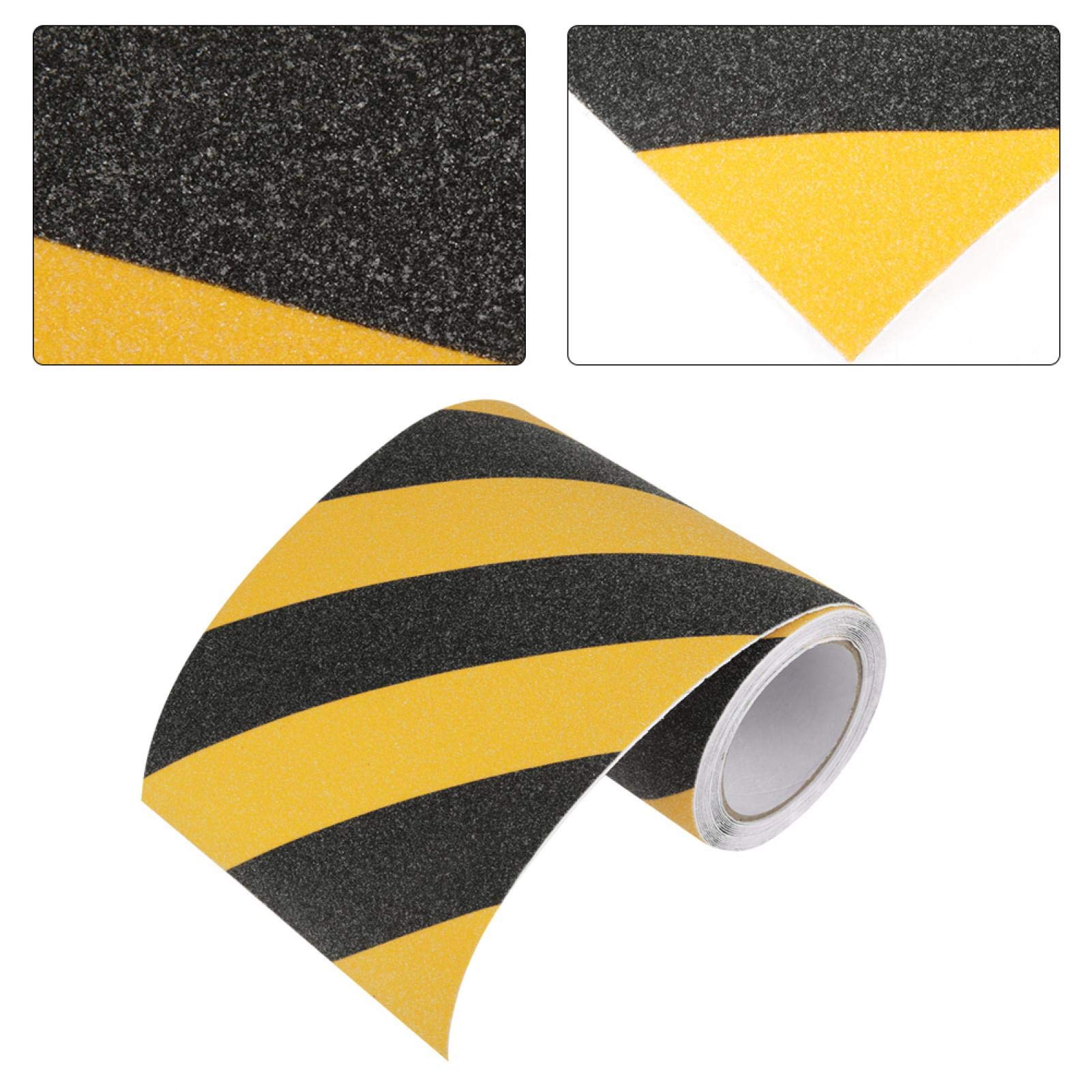Nastro adesivo antiscivolo, nastro di trazione a strisce Nastro colorato per l'impugnatura del piede per gradini di sicurezza per scale 20 cm x 5 m