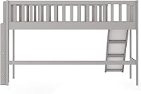 Vista 9 de Harper & Bright Designs Cama tipo loft individual con tobogán, marco de cama individual con escalera y barandilla de alta seguridad, marco de cama