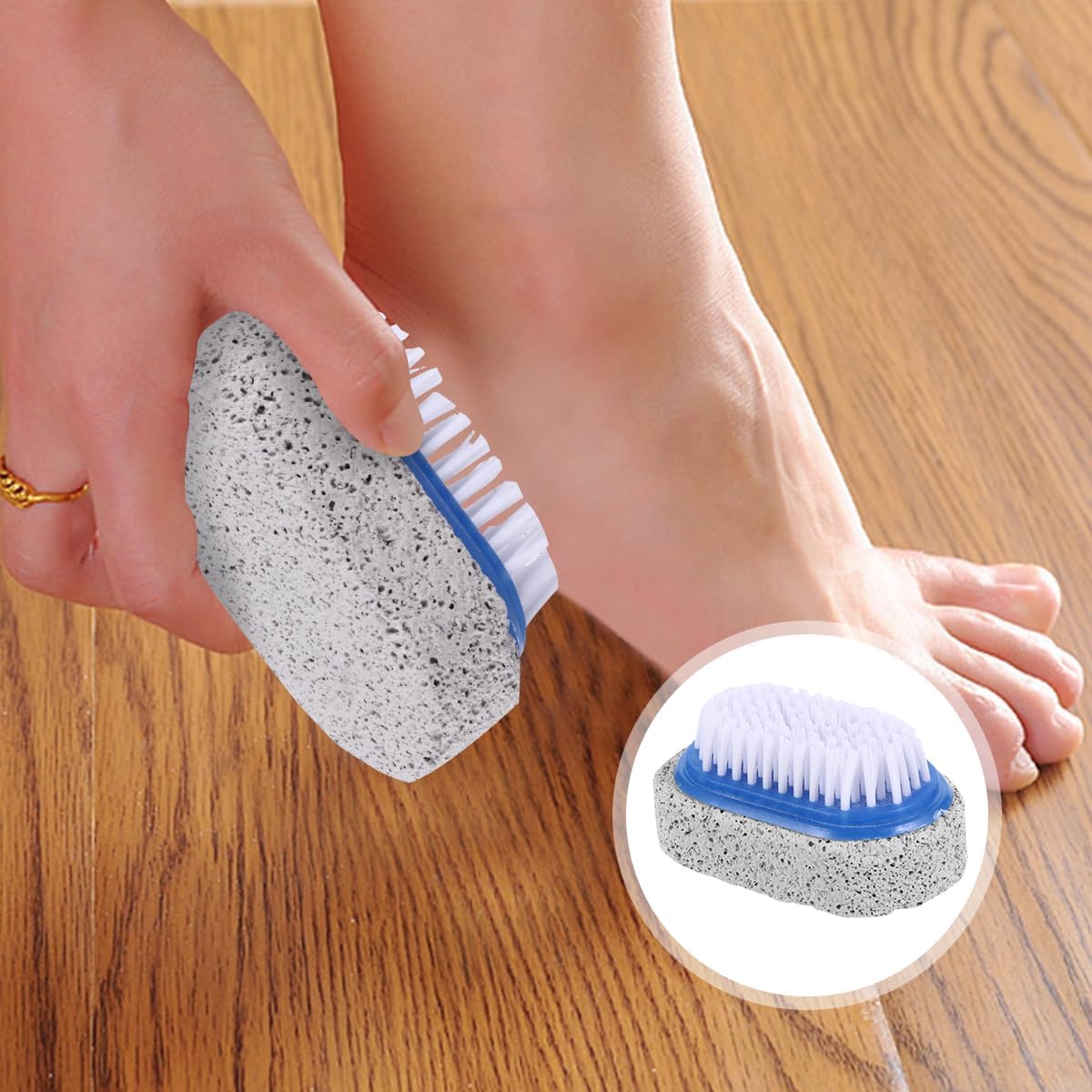 6pcs Pumice Stone Nail Tools Nail Scrubber Beauty Pedicure Supplies Foot Scrubber Remove Pedicure Brush Scraping Plate Foot Beauty Brush Exfoliating Foot Scraper