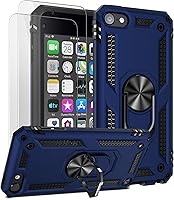 Vista 14 de ULAK Funda compatible con iPod Touch 7/6/5 con 2 protectores de pantalla HD, híbrida resistente a prueba de golpes con soporte integrado para iPod