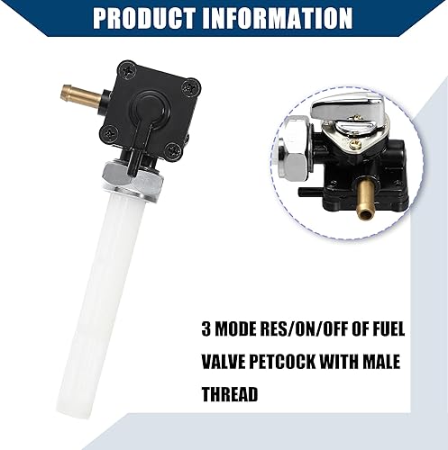 Miniatura 6 de Hihaha No 61338-94D válvula de combustible para motocicleta con rosca macho para Harley FXST FLST FXD FLT 1995-2001interruptor de válvula de