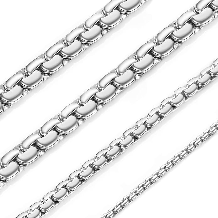 [ChainsHouse] ネックレス メンズ チェーンのみ サージカルステンレス シルバー 金属ア