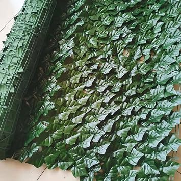 REKOON 3 * 20M Artificial Ivy Hedge Roll Decoration Privacy Fence Protection Green Wall Panel Garden Balcony Landscape Fence Anti-UV Fade Fake Grass Decoration