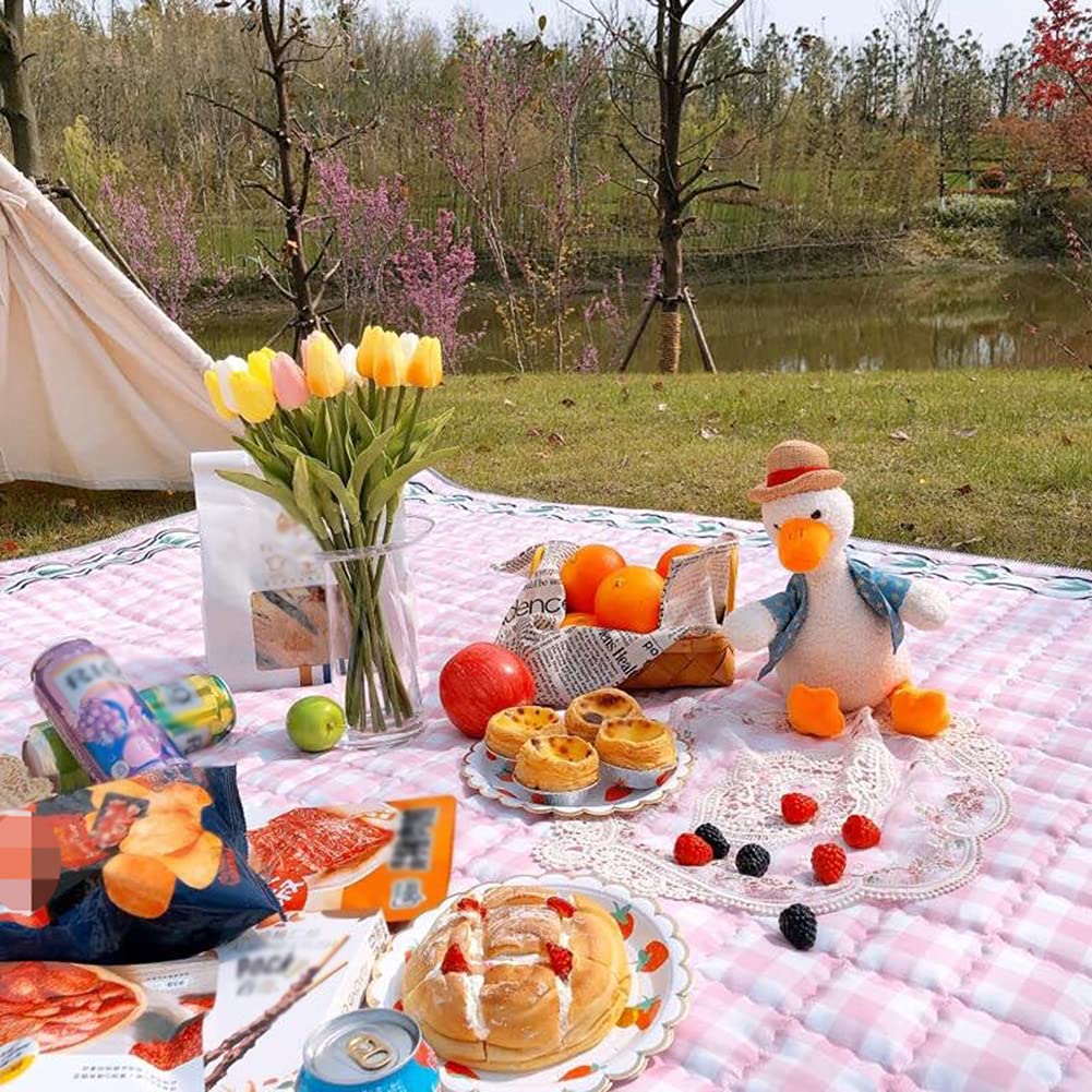 Couverture Tapis de Pique-Nique, Portable et Pliable Imperméable Résistant à l'humidite Tapis de Plage et Sac de Rangement Natte de Plage, Camping Voyage Plage Jardin Nappe