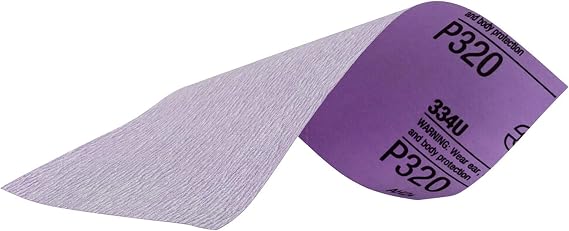 3M Performance Sandpaper, 03078, 320 grit, 3-2/3 in x 9 in, 5 Sheets Per Pack