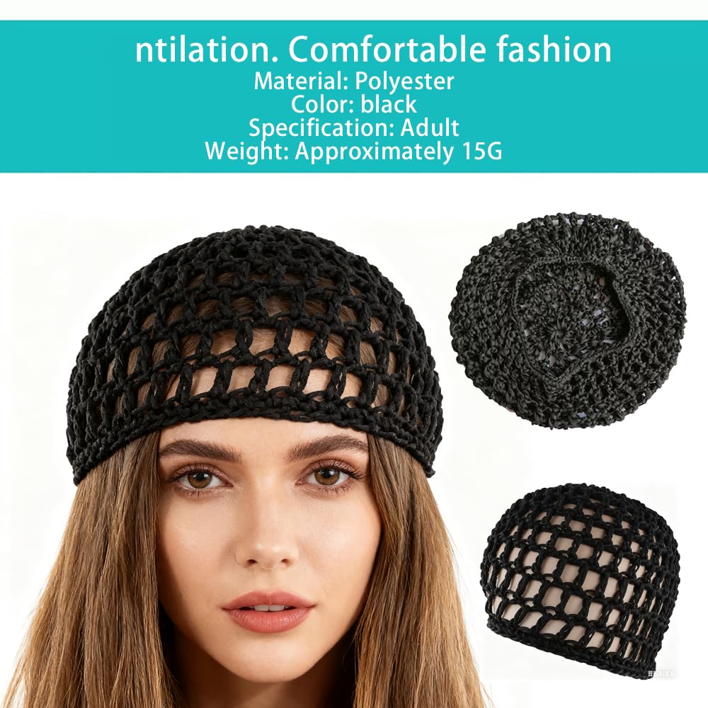 Gorro de malla de rayón para mujer transpirable para dormir ducha maquillaje redecilla gruesa
