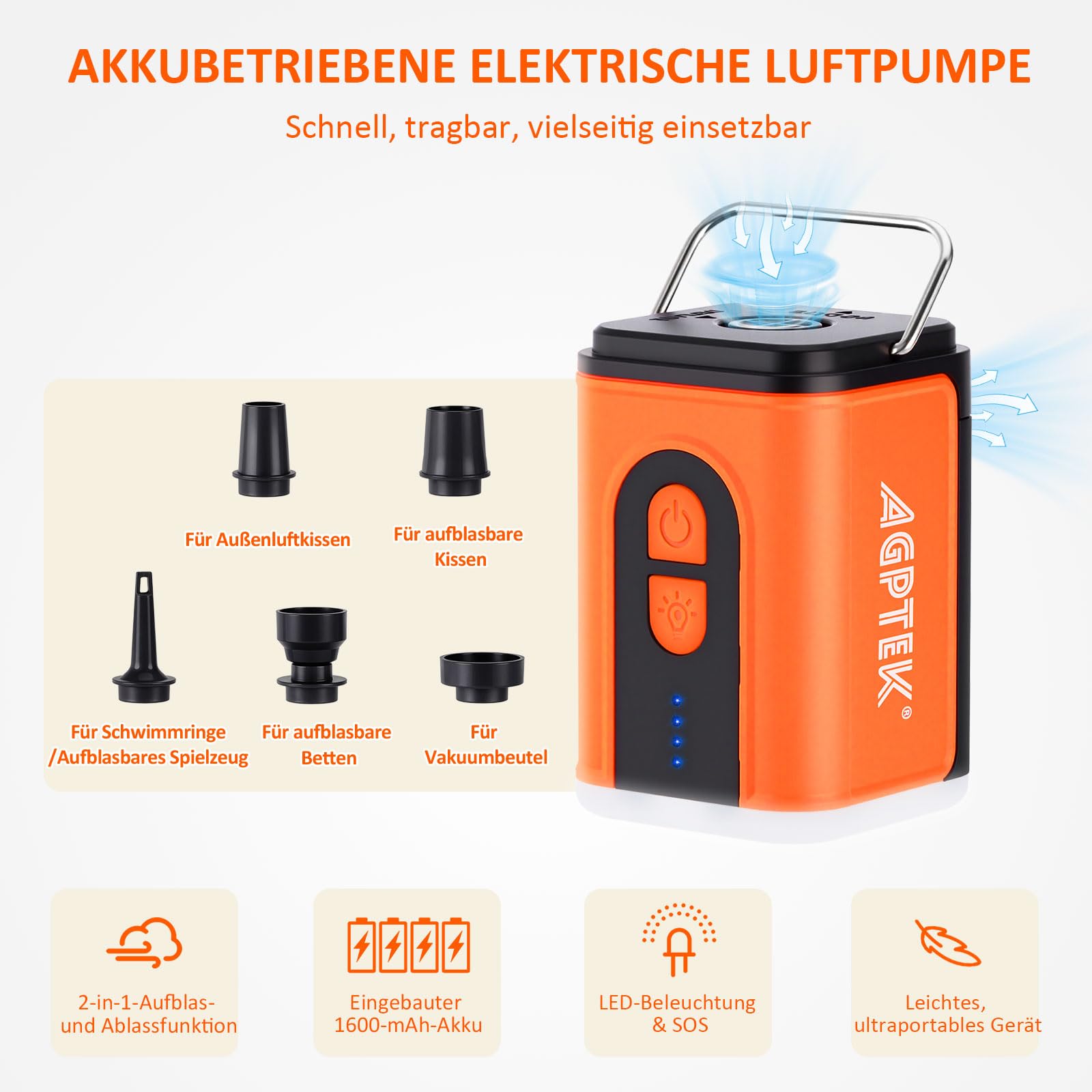 AGPTEK 33L Reisevakuumbeutel mit Pumpe, Professionelle Vakuumsäcke | 70D wiederverwendbare Kompressionsbeutel für Koffer & Rucksack