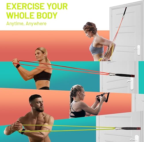 Vista 7 de Slim Panda Correa de anclaje de puerta para bandas de resistencia, bandas de resistencia de puerta para entrenamientos, entrenamiento de fuerza, 4