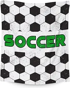 Mercuryelf Soccer Blanket Gifts, 60"x80" Funny Football Throw Blanket for Boys Mens, Cozy Lightweight Fleece Plush for Sofa Bed Room Decor