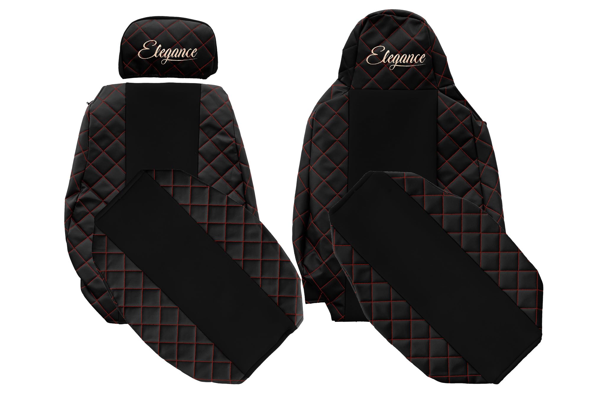 CAMION Housses De Siege Pour DAF XG+ XG XF NG 21- Con Pliabl Pas Sans Table NOIR