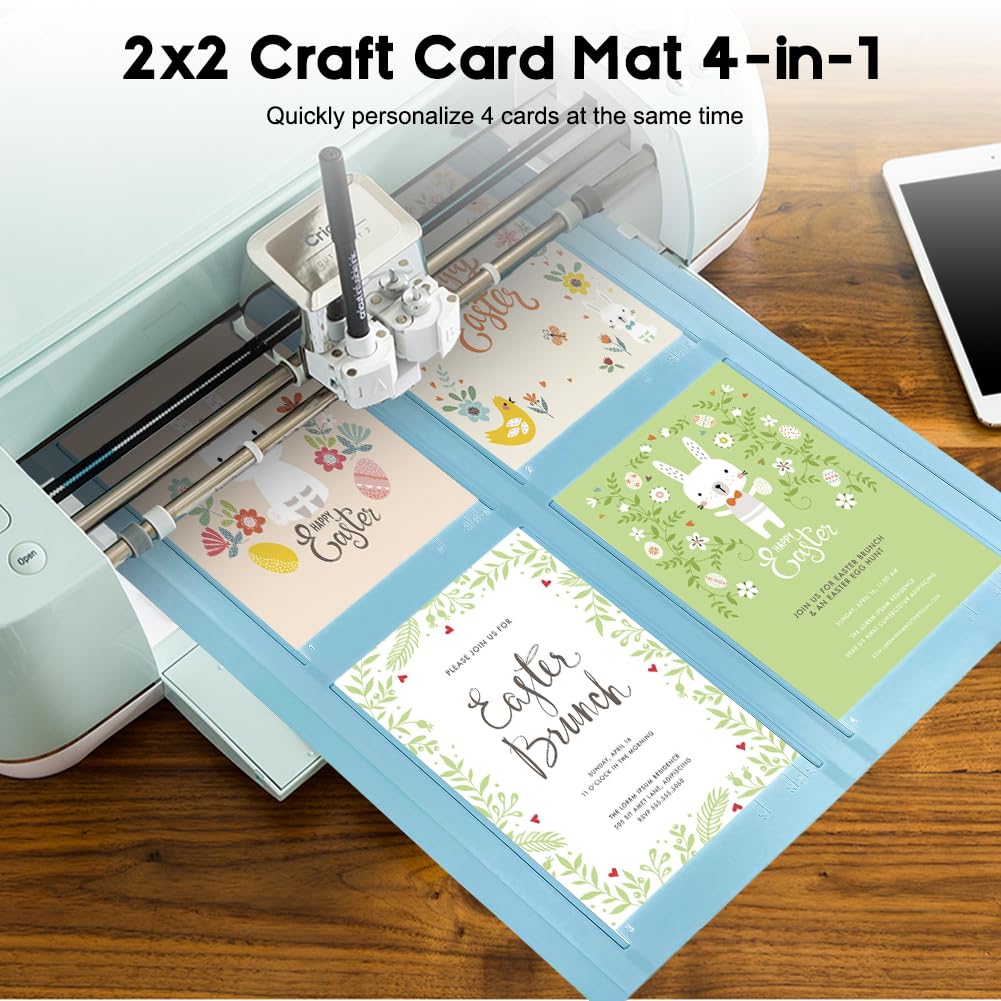 Tappetino Carte Per Cricut Explore & Maker - 2x2 Card Matte, Riutilizzabile 4 In 1, 41.5x33 Cm - Foto 10