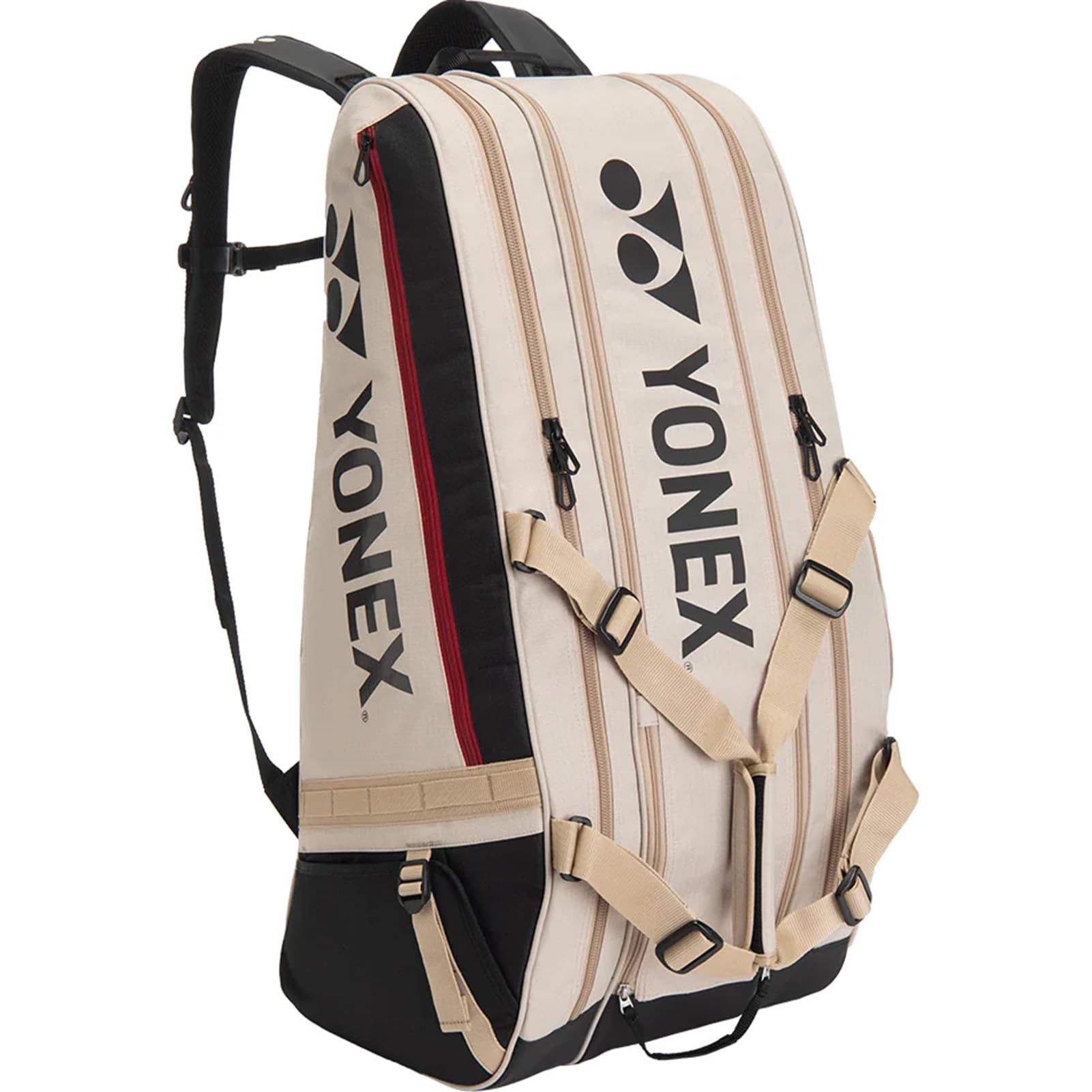 YONEX Gearlogic - Borsa per racchette da tennis, confezione da 9, resistente, leggera, multi-compartimento, regolabile, con scomparto termico e tasche interne