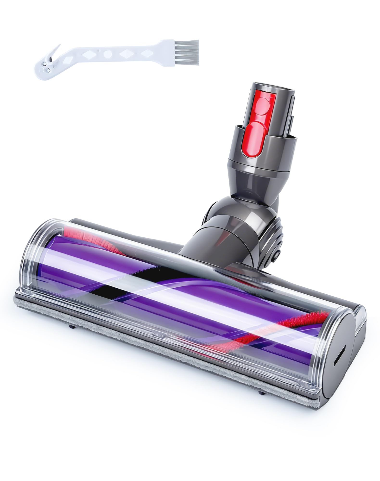 Brush Head for Dyson V7 V8 V10 V11 V15 Vacuum Cleaner Quick-Release Motorhead Cleaner Replacement for SV10 SV11 SV12 SV14 Replacement Part Electric Head for Hardwood Floor & Short-Pile Carpet