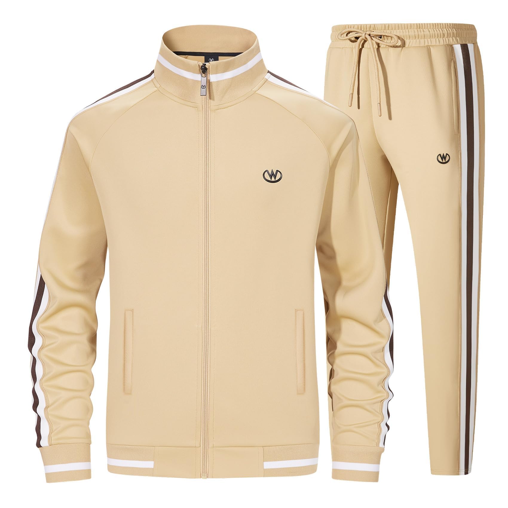 wiebdncj Casual Trainingsanzüge Langarm Jogging Anzüge Sweatsuit Sets Trainingsjacken und Hosen 2 Stück Outfit