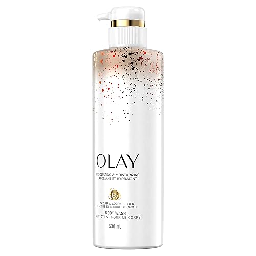 Miniatura 6 de Olay Gel de baño exfoliante e hidratante con azúcar, manteca de cacao y vitamina B3, 17.9 onzas líquidas, 4.673 libras