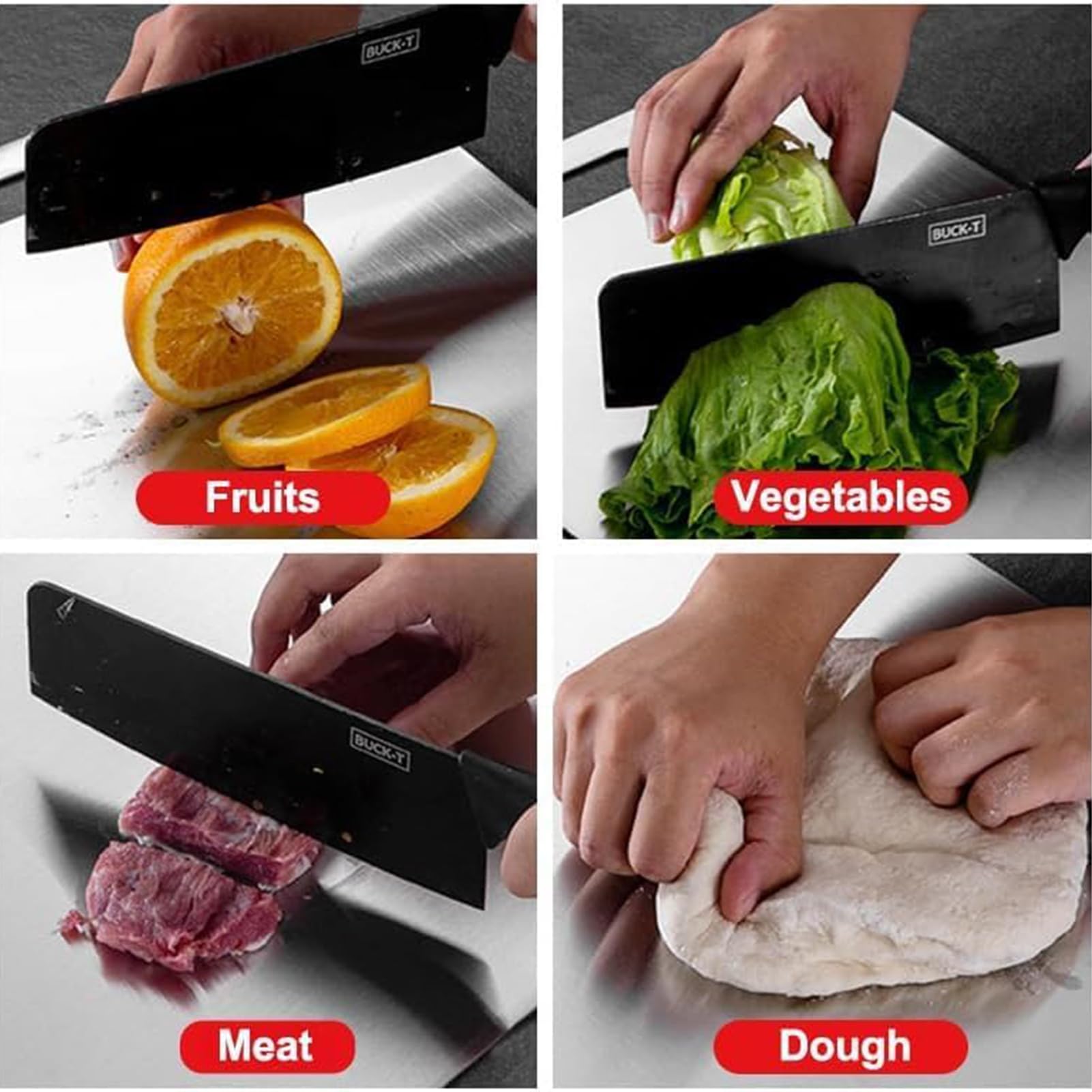 Tagliere con per succo, resistente, non, resistente al calore, facile da | pulire, grande tagliere da cucina per carne, pesce, verdure, pasticceria, double-face, con graduata