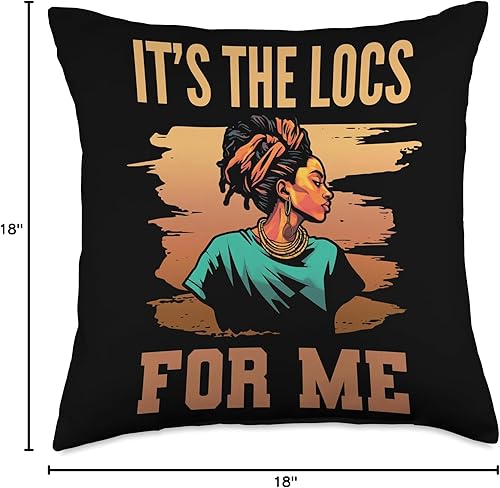 Miniatura 5 de Locs Afro Dreadlocks Love Natural Beauty Hair It's the Locs for Me Afro Hair - Almohada negra americana africana, 16 x 16 pulgadas, multicolor