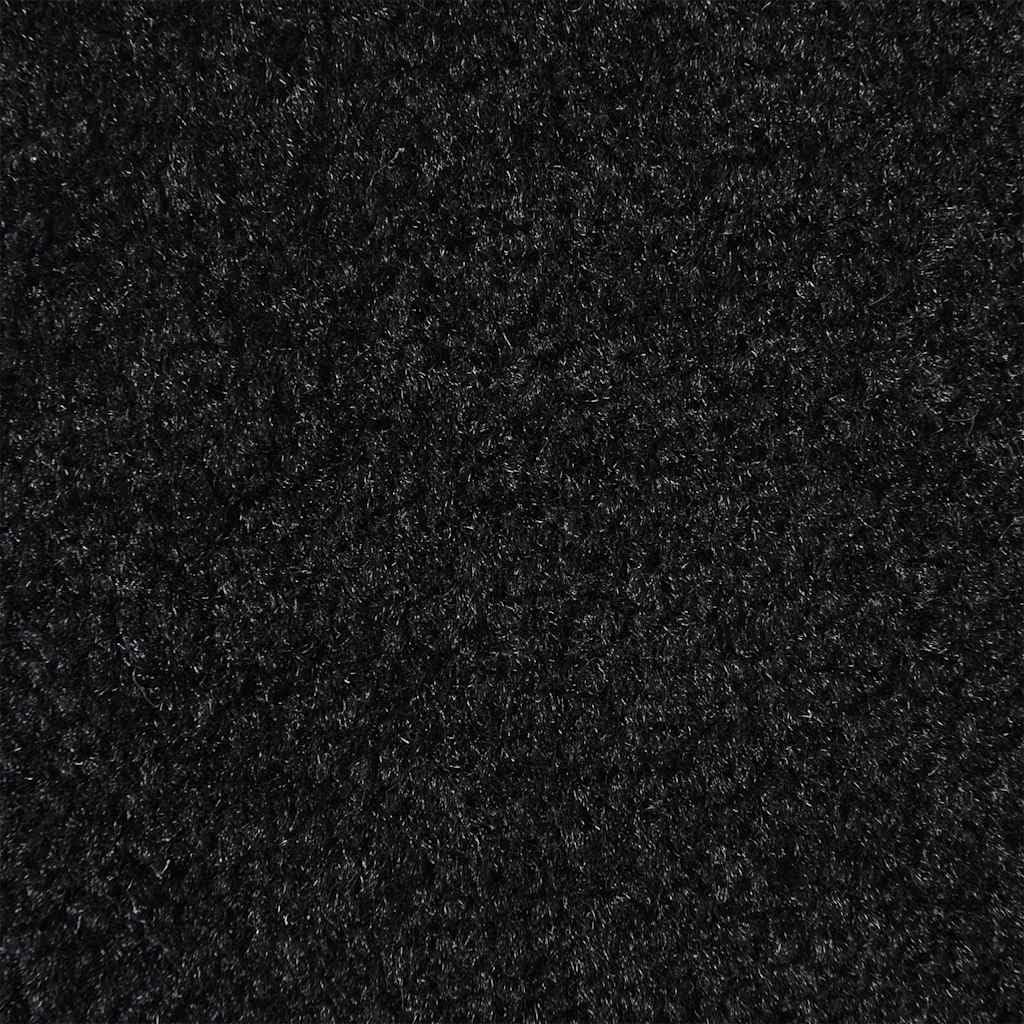vidaXL Fußmatte Schwarz 115x200 cm