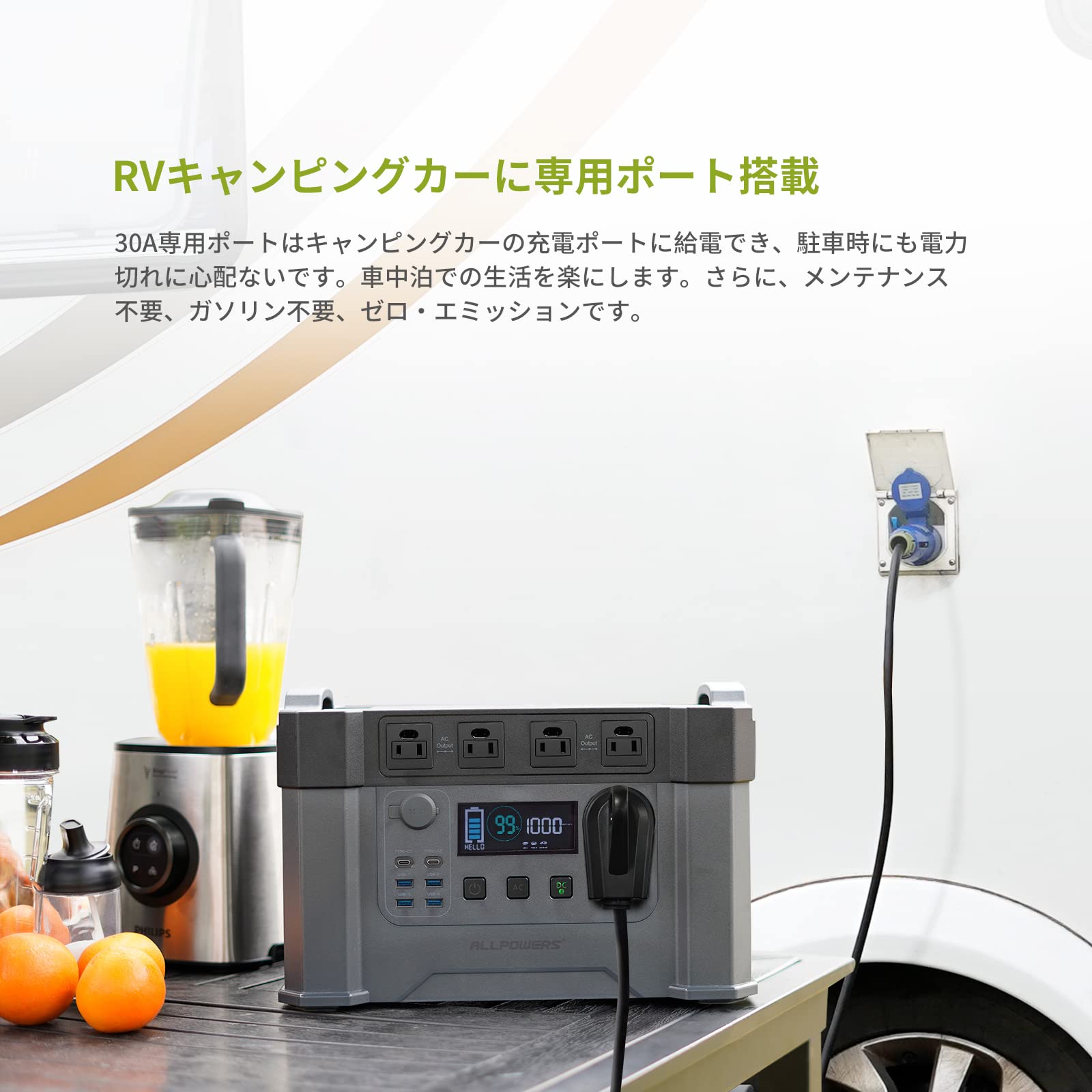 Amazon.co.jp: ALLPOWERS S2000 PRO ポータブル電源 2400W 405405mAh