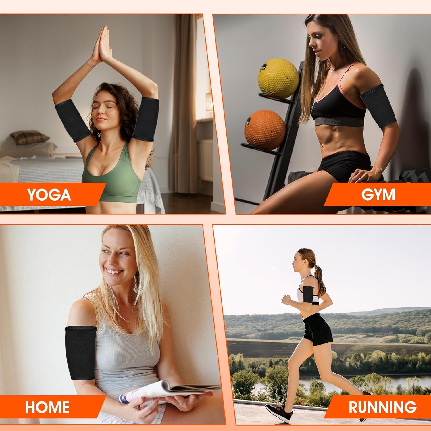 A Pairs Arm Trimmers Adjustable Sweat Bands Workout Arm Fat Reducer Bands Trainer Toner Sleeves for Women Flabby Arms - Image 7